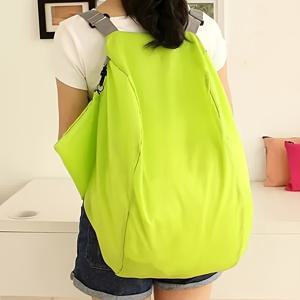 TEMU 접이식 옥스포드 원단 백팩 - 여행용 가볍고 변환 가능한 싱글/백팩, 조절 가능한 스트랩, 지퍼 수납공간, 휴대용 접이식 디자인 - 비행기, 기차용 컴팩트 사이즈 ( &) 연령대 적합