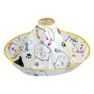 TEMU 1개 화이트 프로페셔널 논스틱 헤어 살롱 케이프 (소동물 후드 포함) - 위생적인 바버 체어 케이프, 헤어컷, 염색, 스타일링용 - 바버샵 & 스파용 헤어 클로스