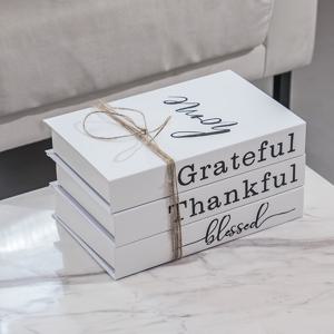 TEMU 가정 장식을 위한 장식용 책 세트 (로프, 흰색, 접이식, 조립 용이, 쌓을 수 있음). 거실의 커피 테이블에 디스플레이하기에 적합하며, 방 장식, 집 장식과 같은 다양한 상황에 적합합니다.