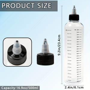 TEMU 2개 GDGDSY 투명 플라스틱 디스펜싱 병, 눈금자 및 탑 - 리필 가능한 오벌 샴푸/컨디셔너 병, 미용실 스타일리스트용, 전문 헤어 케어, 손세척 전용