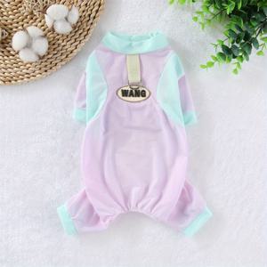 TEMU 반려견 옷 봄 여름 아이스 슬리키 섬유 냉감 네발 메쉬 비숑 테디 고양이 자외선 차단 의류