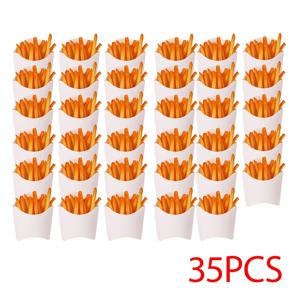 TEMU 50/35/18/6개입 4 oz 프렌치 프라이 바구니 | 다용도 클립형 접착식 소형 흰색 일회용 프렌치 프라이 용기, 생일 파티, 크리스마스 및 기타 기념일에 적합