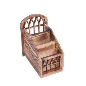 TEMU 빈티지 나무 리모컨 및 휴대폰 보관함, 거실 용품, 사무용품, 안경, 시계 정리를 위한 3개의 칸막이가 특징이며 가정 정리를 위한 보관 솔루션