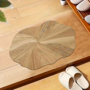 TEMU 미끄럼 방지 고무 뒷면이 있는 욕실 매트, 부드럽고 흡수력 좋은 빠른 건조 바닥 러그, 샤워나 욕조 사용 및 실외 도어 매트로 적합. 홈 데코 & 욕실 스타일링에 이상적