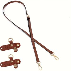 TEMU 여성 가방용 어깨 스트랩 2개 세트, 지갑 보관 가방, 길이 조절 가능한 인조 가죽 교체 스트랩, 메신저 백 및 백팩 변환에 적합, 펀칭 없는 크로스바디 숄더 스트랩, 3개 세트