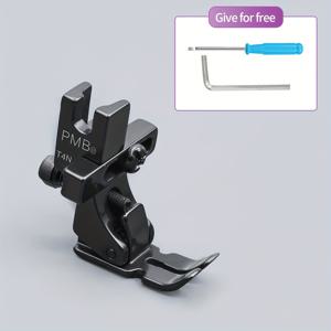 TEMU T4N 고급 블랙 티타늄 스틸 재봉틀 압착발판, 다용도 집합 압착발판, 양면 싱글 지퍼용 다기능 압착발판, 다양한 재봉틀 장비 및 원단과 호환 가능