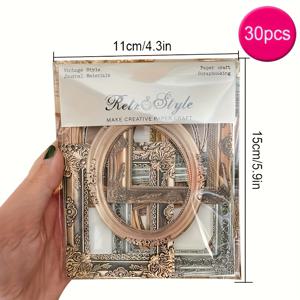 TEMU 30장 4.3인치 X 5.9인치 에스테틱 스크랩북 패턴 단면 데코파지 페이퍼 팻, DIY 공예용 저널링 및 선물 포장 앨범 장식용 크래프트 종이