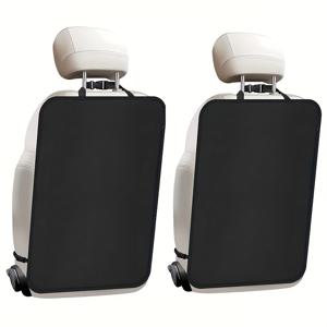 TEMU 차량용 킥 매트 2개 세트, 카시트 패드, 포켓 없는 수납 랙 킥 매트, 뒷좌석 보호용 옥스포드 천 재질