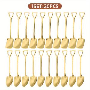 TEMU 「20개 스테인리스 수박 스쿱 세트｜창의적인 디저트 숟가락｜야외 피크닉 캠핑 과일 삽｜식품 등급 내구성｜커피숍 레스토랑 가정용｜주방 필수품」