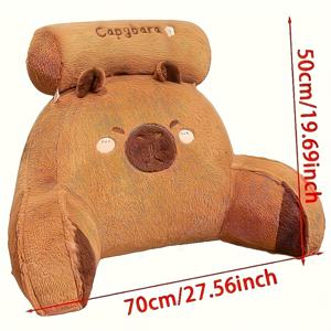 TEMU 카푸친 플러시 등받이 베개 - 침대 옆 쿠션, 부드러운 허리 지지 베개, 헤드레스트 소파 던지기 베개, 대형 기숙사 등받이 패드, 침대와 소파에 적합한 폴리에스터 충전 커버, 침실, 거실, 서재, 사무실 등 개인용 선물로 이상적!|베개커버|쇼파쿠션|쇼파침대