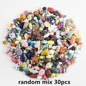 TEMU 별모양, 조개, 거북이, 열대어 등 바다 테마 세라믹 비즈 10/20/30개 랜덤 혼합. 매력적인 수제 팔찌, 목걸이, 발찌 제작에 완벽하며 여름 해변 장식으로 이상적입니다.