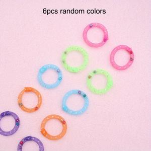 TEMU 6/12개 도넛 벨 소리 고양이 장난감 - 컬러풀한 벨이 달린 인터랙티브 그리드 튜브 씹기 장난감, 실내용 내구성 플라스틱 무약품 애완동물 장난감 (5cm), 사냥하고 덮치기에 좋은 색상, 펫세프 소재, 반려인들을 위한 고양이 놀이