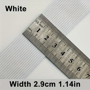 TEMU 10M 고탄성 고무줄, 블랙 & 화이트, 2cm-5cm 폭 직조 허리 보호대, 다목적 재봉용 탄성 코드 스풀, 의류 액세서리 및 공예용, 두꺼운 탄성 밴드, 고탄성 고무줄