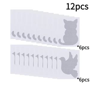 TEMU 12개 자가 점착 동물 모양 스크린 수리 패치 | 창문 스크린, 모기장 & 미세 메시 빠른 수리를 위한 모기 방지 구멍 테이프