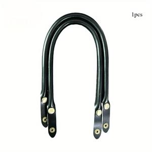 TEMU 고급 인조 가죽 지갑 손잡이 한 개, 금색 버튼 2개 포함 - 핸드백, 엄마 가방, 지갑에 이상적인 긴 빈티지 스타일 가방 스트랩 - 화이트, 블루, 블랙, 브라운 색상으로 제공