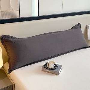 TEMU 1개입 고급스럽고 매우 부드럽고 포근한 긴 베개 커버, 부드러운 라이트 베이지 색상으로 세탁, 편안함을 위해 디자인되었습니다. 이 밀폐형 베개 커버는 쿠션 보호대 역할을 하며, 싱글 및 더블 베개 모두에 적합하며, 침실 장식을 향상시키기에 완벽합니다.