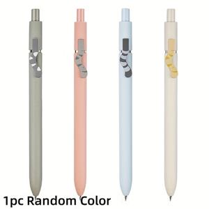 TEMU 고양이 꼬리 클릭 젤 펜, 창의적인 디자인, 투명 레이어, 0.5mm 검정색 팁, 부드러운 필기감, 편안한 그립, 서명용, 사무용, 학교용, 고양이 애호가를 위한 소품 선물