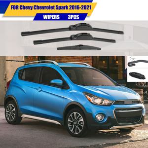 TEMU 2016년부터 2021년까지 Chevrolet Spark 모델용 전천후 와이퍼 블레이드 키트 (24인치, 14인치, 8인치 블레이드 포함) - OEM 품질 (3개 세트)