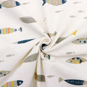 TEMU 귀여운 작은 물고기 디자인의 50X150Cm (19.68X59인치) 원단 1개. 고품질 린넨으로 제작되었으며, 소파 커버, 가방, 쿠션, 식탁보, 애완 동물 침대 및 재봉 프로젝트에 적합합니다.