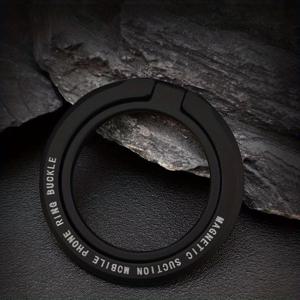 TEMU 모바일 폰용 자석 스탠드, 삼성 및 아이폰 호환, 접이식 메탈 핑거링 및 360° 회전이 가능한 강력한 자석 특징, 철판 포함