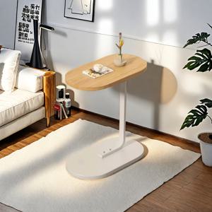 TEMU 모던 C형 소파 사이드 테이블 & 커피 테이블 - 공간 절약형 컴팩트 C-쇼크 디자인, 금속 프레임, 다기능 로우 테이블, 조립 필요, 2가지 색상 (/) 거실, 침실, RV, 발코니용 - 1-2인용 이상적|쇼파