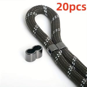 TEMU 20개 아연 합금 사다리 잠금 버클 세트. 드로스트링, 재킷, 백팩, 바지, 공예품 및 의류에 적합한 8자형 트리글라이드 슬라이드 특징.