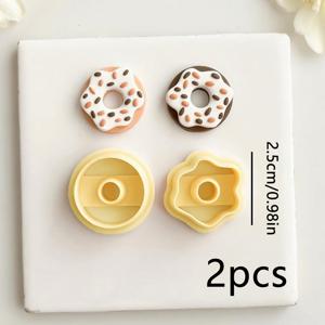 TEMU 두부 모양 폴리머 클레이 커터 2개 세트, 정밀한 플라스틱 키트 (주얼리 공예용), 수제 귀걸이, 소프트 클레이 귀걸이 및 다양한 공예 용품 제작에 적합, 소프트 도자기 스탬핑 및 아트 데코 엠보싱에도 적합