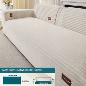 TEMU 플러시 소파 쿠션 1개, 플러시 소파 커버, 사계절 사용 가능, 부드럽고 편안한 원단으로 제작, 미끄럼 방지 및 내구성, 반려동물 친화적, 침실, 사무실 및 거실의 소파 장식에 이상적|쇼파커버|쇼파쿠션|쿠션커버