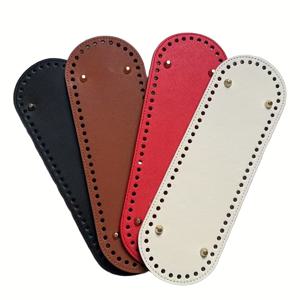 TEMU ENDISO PU 바닥 패드 - 대형 3.15/10.24인치 타원형 베이스, 사전 펀치 구멍, DIY 핸드백 제작 재료, 크로셰 백, 지갑, 클러치 호환 - 여성용 PU 가죽 클립 액세서리 4pcs, 매끄러운 질감 표면, DIY 지갑 제작 용품