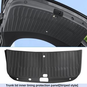 TEMU TESLA 모델 Y Juniper 2025+에 적합한 TPE 트렁크 테일게이트 보호 매트; 먼지 방지용 트렁크 도어 보호 매트, 자동차 내부 액세서리