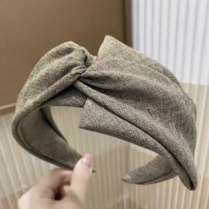 TEMU 가을 겨울 헤어밴드, 여성 패션 헤어 액세서리, 빈티지 하이 크라운 데일리 와이드 밴드 헤어밴드