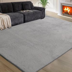 TEMU 회색 산호 양털 카펫, 침실용 대형 러그, 두꺼운 메모리폼 실내 카펫, 모던 숏필 러그, 초극세사 부드럽고 편안한 카펫 (모던한 미학) | 부드럽고 두꺼운 메모리폼 실내 카펫, 간편한 청소