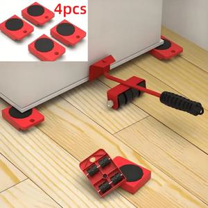 TEMU 4개입 강력 가구 이동 도구 - 리프트 및 이동이 쉬운 다용도 롤러 슬라이더, 가정 및 상점용 하드우드 바닥 보호대, 무거운 가구 분해 리프트 슬라이더 키트 수동 운반 도구