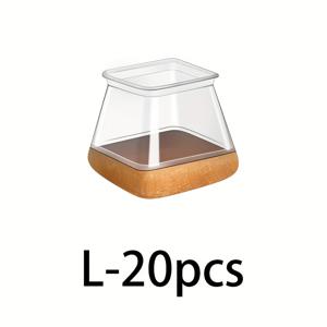 TEMU 의자 다리용 새로운 실리콘 캡 20개 세트. 스크래치 방지, 소음 감소, 미끄럼 방지 표면 제공으로 디자인되었습니다. 원형 및 사각형 모양으로 제공됩니다.