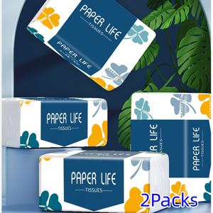 TEMU 500매의 두꺼운 페이셜 티슈 총 500매, 건조 및 습한 환경 모두에 적합, 민감한 피부에 부드러움, 높은 흡수력, 레스토랑, 주방, 거실, 욕실, 야외 여행 및 차량용 티슈로 사용하기에 완벽 (디자인이 다를 수 있음)|물티슈