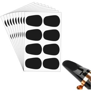 TEMU 색소폰 및 클라리넷 마우스피스용 실리콘 패드 32개입 - 색소폰 연주자 및 클라리넷 연주자를 위한 추가, 자가 접착, 초보 음악가를 위한 이상적인 선택 - 블랙 색상