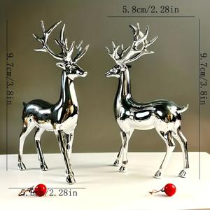 TEMU 2개 세트 모던 사슴 조각상, 크리스마스 장식 조형물 아트 크래프트, 책상, 거실, TV 스탠드 디스플레이용, 친구 선물, 생일 선물, 크리스마스 선물, 발렌타인데이 선물로 완벽