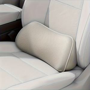 TEMU 럭셔리 자동차 요추 지지 시트 쿠션, 인조 스웨이드 커버, 메모리폼 충전재, 통기성 펀칭 디자인, 사계절 사용 가능, 자동차 요추 베개, 시트 커버 액세서리, 자동차 내부 액세서리|악세사리
