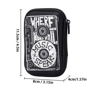 TEMU 4.3인치 EVA 하드 스토리지 - IC 테이프 라벨 호환, 전자기기, 하드 드라이브, 케이블 및 이어폰용 - 내구성 강한 여행용 보호 케이스, 충격 방지 지퍼 파우치, 테크 액세서리 정리용