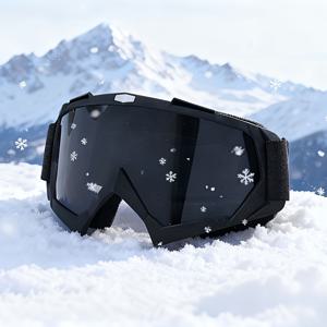 TEMU 1팩 - 편안하고 통기성 좋은 두꺼운 보호 스펀지 스키 고글, 강한 빛과 자외선 차단, 겨울 추위와 바람 보호 고글, 남녀 공용, 야외 스포츠, 스키 고글