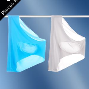 TEMU 4팩 여름 초박형 시스루 남성 브리프 | 신축성 좋음, 심리스, 속건성, 통기성, 패셔너블 섹시 단색 팬티