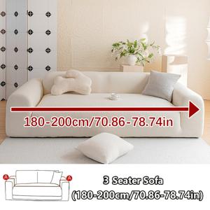 TEMU 신형 테디 소파 커버, 두꺼운 솔리드 컬러 플러시 올인원 보호 커버, 신축성, 탄력성, 변형 없음, 색상 고정, 세탁기 및 손세탁 가능, 우아하고 편안한 디자인, 반려동물 친화적 스크래치 방지, 쉬운 설치 시트 커버, 1인용부터 4인용 소파까지 모든 소파에 적합|소파|쇼파커버|의자