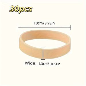 TEMU 30개 고무 밴드, 두꺼운 넓은 사이즈, 사무용품, 작은 서류 가방에 적합, 강력한 고무 밴드, 사이즈: 3- X