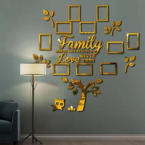 TEMU 10개 사진 액자 가족 나무 고양이 조합 퍼즐 아크릴 스티커 세트, 120*120cm 고양이 사진 액자 나무, 3차원 자가 접착 장식, 빈 벽 장식, 좋아하는 사진 장착, 생일 기념일 선물