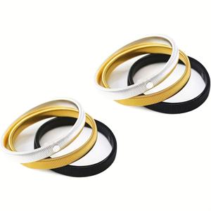 TEMU 6개입 미끄럼방지 셔츠 소매 홀더 스트레치 스틸 와이어 메탈 암밴드 밴드 스트레치 가터 블랙 골드 실버