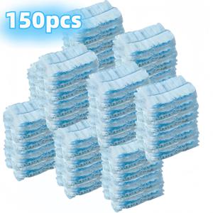 TEMU 150개 일회용 정전기 먼지 제거 천 - 핸들 필요 없음, 전자제품, 가구, 블라인드, 천장 선풍기, 집, 사무실, 차량, 욕실, 주방용 - 좁은 공간 및 섬세한 표면에 적합 - 먼지 제거 막대/연장 호환 가능 (150매)|실링팬