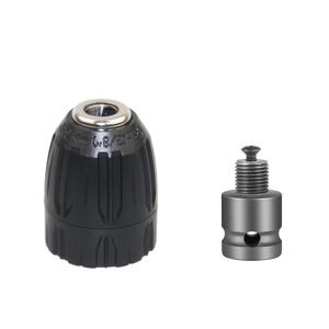 TEMU 2개 세트 드릴 척, 3/8-24UNF 헥스 소켓 드릴 비트 척, 자동 잠금 키리스 드릴 비트, 전기 렌치용 금속 드릴 척 컨버터, 0.8mm/0.03인치 ~ 10mm/0.39인치 비트 호환