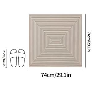 TEMU 1개 PVC 욕실 러그 | 라인 및 기하학적 패턴, 절단 가능, 미끄럼 방지 그립 강화 텍스처 표면, 미끄럼 방지 샤워 매트, 기계 제작, 직사각형 모양, 두께 0.8 cm, 무게 2100 g/m²