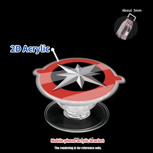 TEMU Kpop SK 동일 아크릴 모바일 폰 에어백 접이식 투명 브라켓 홀더, 모든 휴대폰에 호환되는 귀여운 고양이 장식 액세서리 - 여성과 소녀를 위한 완벽한 선물 아이디어