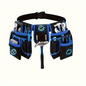 TEMU 남성용 헤비듀티 자석 공구 벨트, 26포켓 시스템 & 조절 가능한 공구 하네스 - 전기 기술자, 목수, 건축업자용 탈착식 공구 - 전문 건설 장비 (공구 없이 자석 잠금 가능)